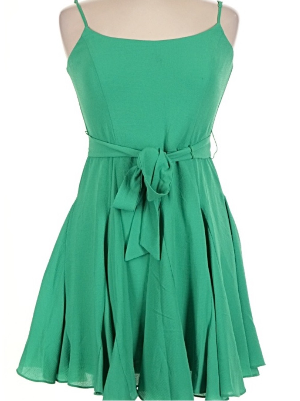 B Darlin Green Spaghetti Strap Mini Dress